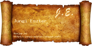 Jungi Eszter névjegykártya